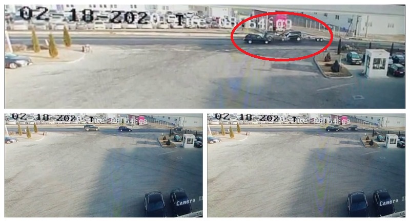 VIDEO: Momentul IMPACTULUI dintre două mașini, la ieșirea din Sebeș, surprins de camerele de supraveghere