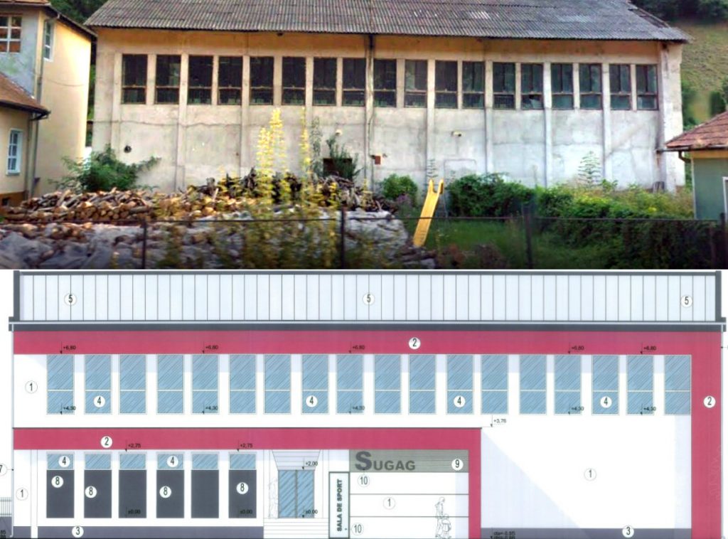 FOTO: Investitie în infrastructura școlară, la Șugag. Cum va arăta Sala de sport, după reabilitare și extindere