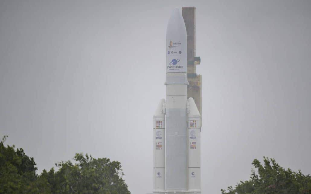 ariane 5 rollout with james webb space telescope