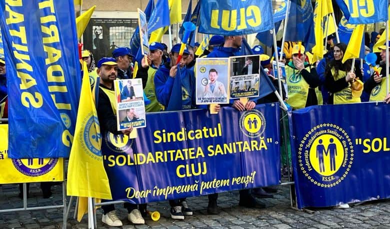 Protest în sistemul sanitar Cluj