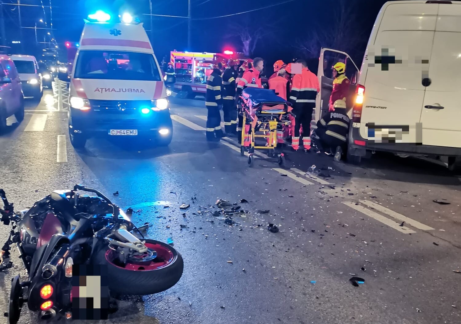 accident pe strada Traian Vuia