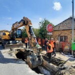 Conducta de apă spartă în Florești, Cluj, pe DN1