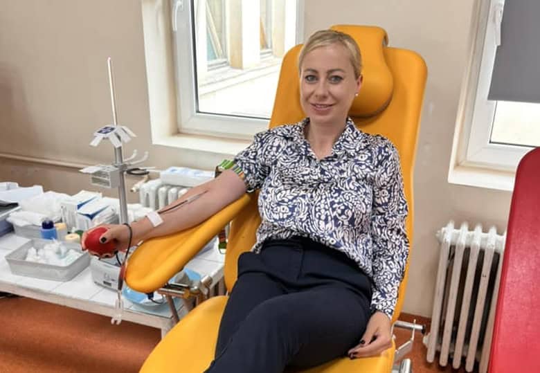 Maria Forna, președita ATOP Cluj, donează sânge de peste 17 ani