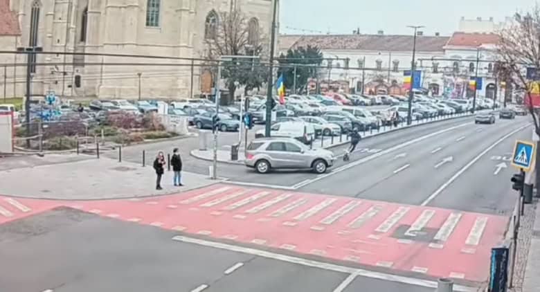 Accident Piața Unirii Cluj-Napoca