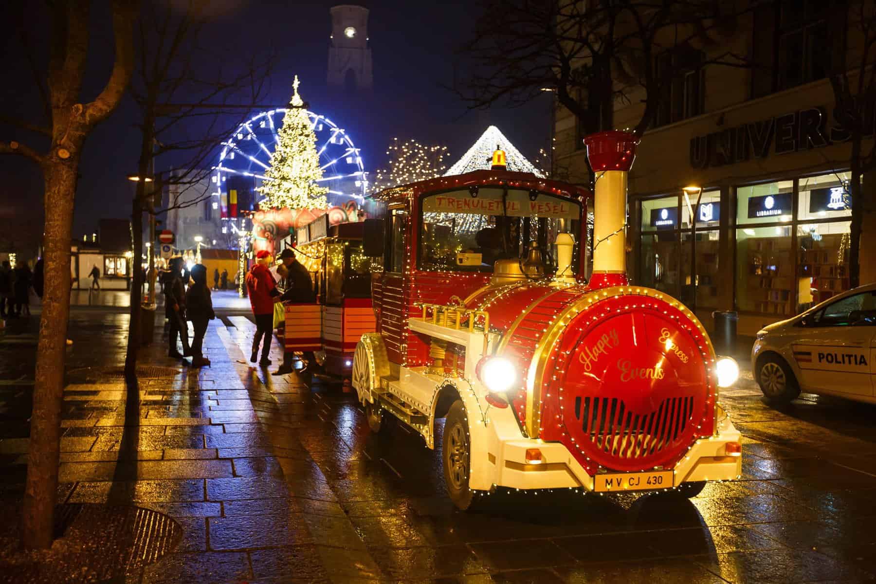 Trenulețul lui Moș Crăciun la Cluj