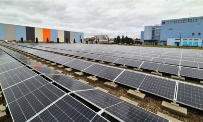 Stația solară instalată pe platforma fabricii Terapia Cluj